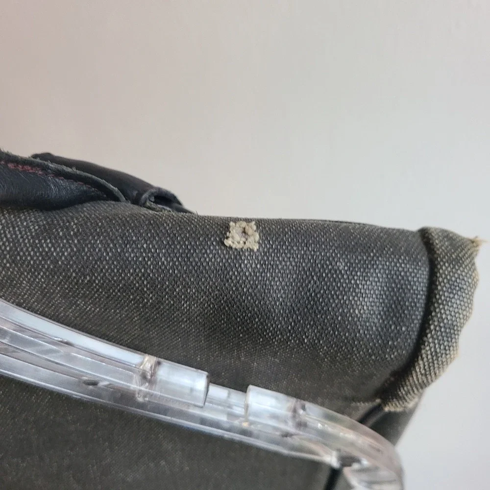 Timbuk2 Gray Canvas Distressed Laptop Bag Backpack Grunge Utility Travel Commute